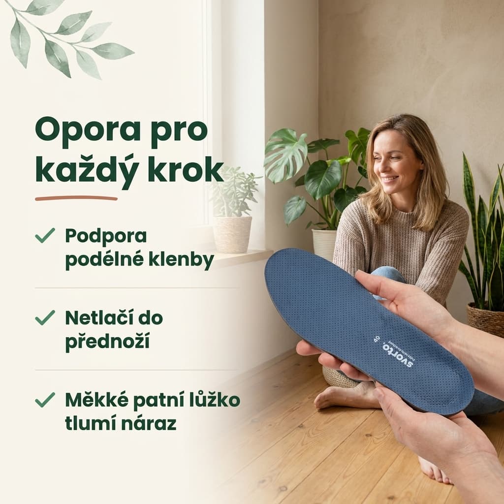Vložky na podélné plochonoží – opora pro každý krok, netlačí do přednoží